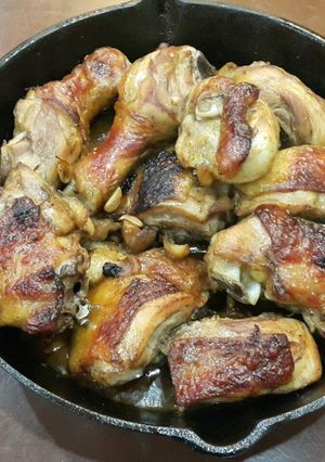 Hình của món Gà nướng ngũ vị hương.