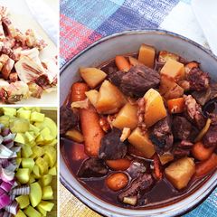 A picture of Pressure Cooker Fullblood Wagyu Beef and Bacon Stew.