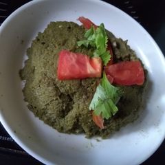 A picture of Lauer khosha baata(bottle gourd peel paste).