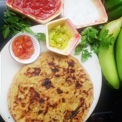 A picture of Raw banana paratha.