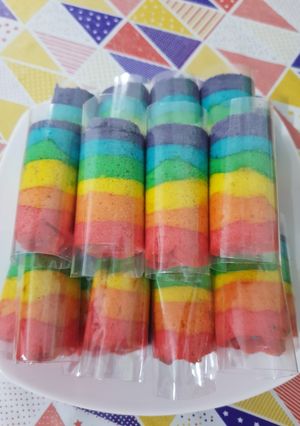 Foto resep Bolu gulung rainbow