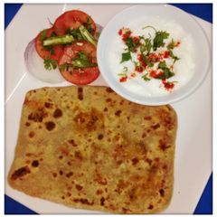 A picture of Shezwan Cabbage coriander paratha.