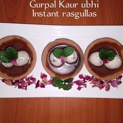 Instant rasgulla 🥛🍋 A picture of Instant rasgulla 🥛🍋.