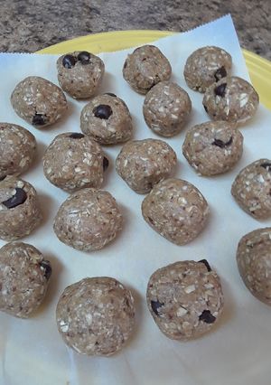 A picture of Cookie Dough Energy Bites.