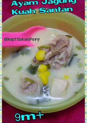 Foto resep MPASI-Ayam jagung kuah santan (9m+)