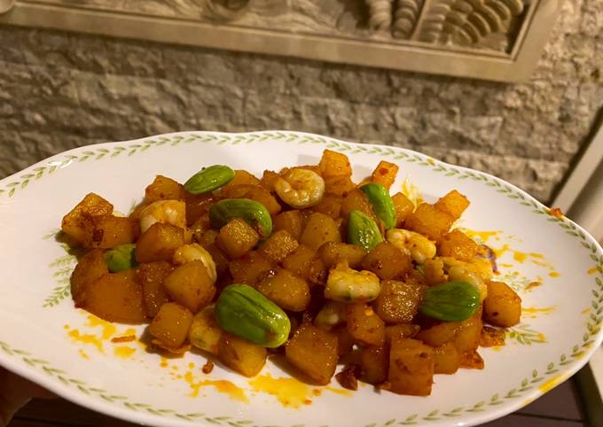 Cara Bikin Sambal goreng kentang pete udang Simpel