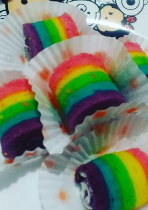 Foto resep Rainbow kukus gulung