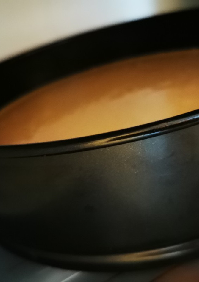Una foto de Tarta de queso con nocilla y base de galletas gluten free