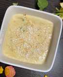 Creamy coconut, chicken and pea soup