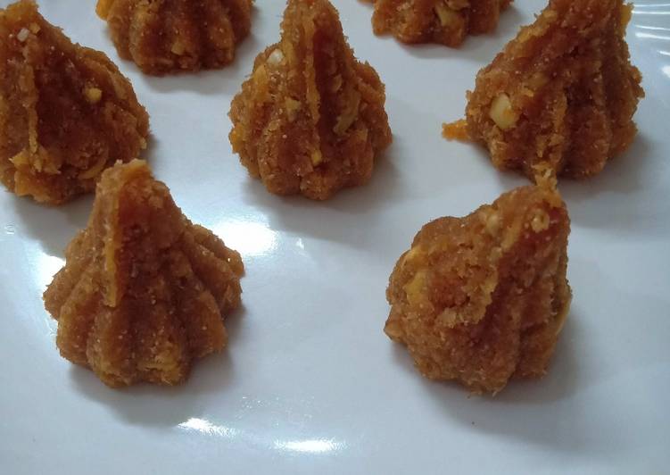 Simple Way to Make Autumn Coconut jaggery modak
