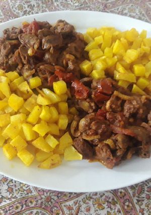 عکسی از دستور خوراک دل مرغ