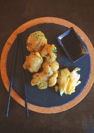 Foto di Frittelle di salicornia e alici con zenzero marinato
