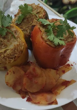 A picture of Stuffed Capsicum.