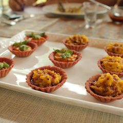 A picture of Multigrain Beetroot Tarts.