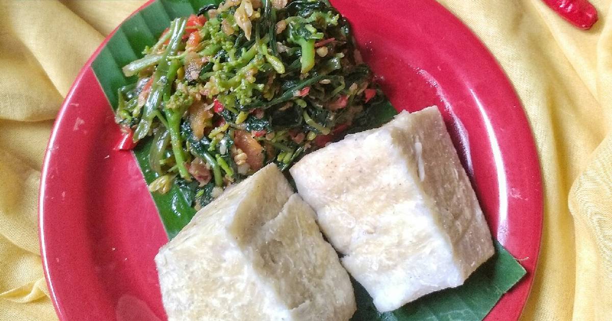 Resep Keladi Kukus And Oseng Kangkung Bunga Pepaya Oleh Myl Kitchen