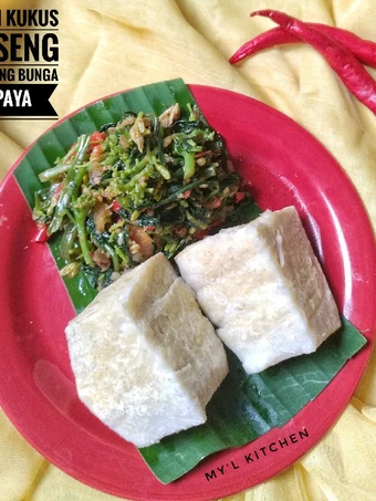 Cara Gampang Membikin Resep Keladi Kukus &amp; Oseng Kangkung Bunga Pepaya yang Enak Banget Anti Ribet, Mantap Sekali