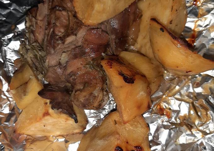 Oven roast chicken and sweet potatoes #recipemarathon