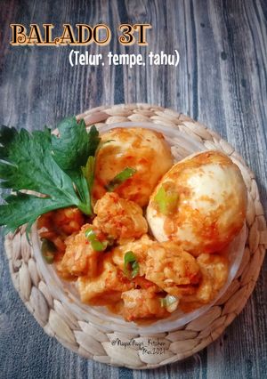 Foto resep Balado 3T (Telur, Tempe, Tahu)
