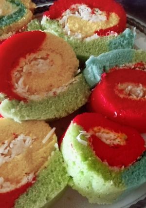 Foto resep Rainbow steam cake