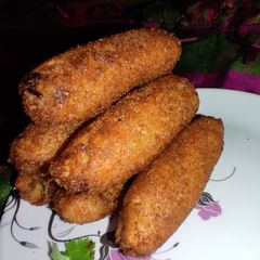 A picture of ब्रेड कटलेट.