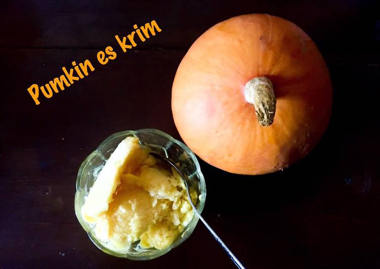 Resep Pumkin es krim Anti Gagal