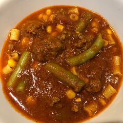 A picture of OOOO!! #bestcombinationeva! Soup ! 😋.
