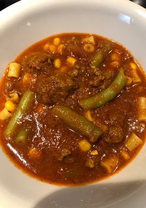 A picture of OOOO!! #bestcombinationeva! Soup ! 😋.