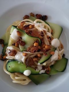Une photo de Spaghettis aux tagiatelles de courgette