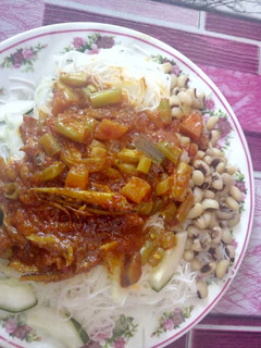 Taliya da wake dada miya ainihin hoton girkin