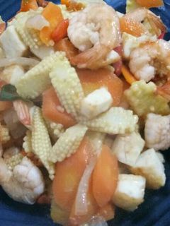 Foto resep Tumis jagung muda udang