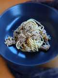 Pasta di farro con tonno, zenzero e limone