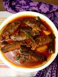 আলু বেগুন দিয়ে কৈ মাছের ঝোল