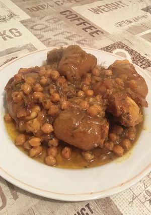 صورة لوصفة كرعين بالحمص