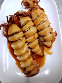 รูปของ ปลาหมึกยัดไส้ข้าวเหนียวต้มหวาน