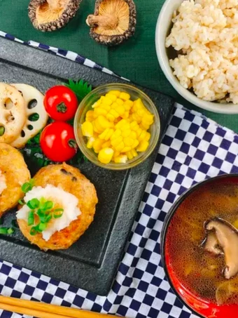Easy Steps to Prepare Recipe Delicious Hamburg Steak with Shiitake Powder that is Delicious, Appealing}