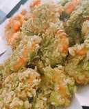 Tôm bọc cốm chiên