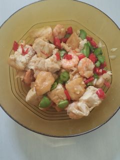 Foto resep Tumis udang tahu pete
