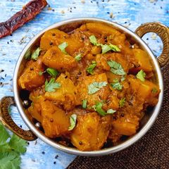 A picture of Achari Kaddu (Pumpkin).