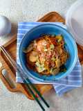 Tumis Mie Bayam Kol