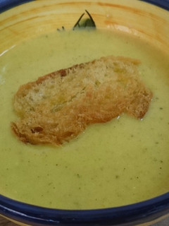 Una foto de Crema de calabacín con queso azul
