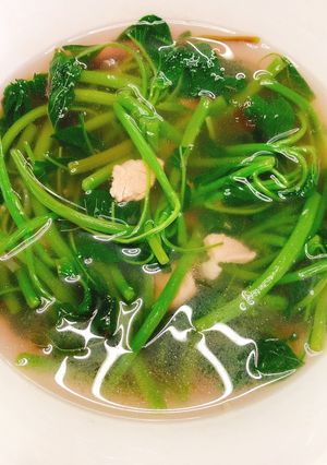 Hình của món Canh rau dền nấu thịt.