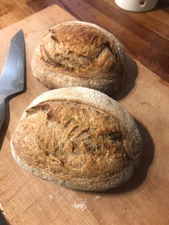 A picture of Hearty Rustic Sourdough Bread.