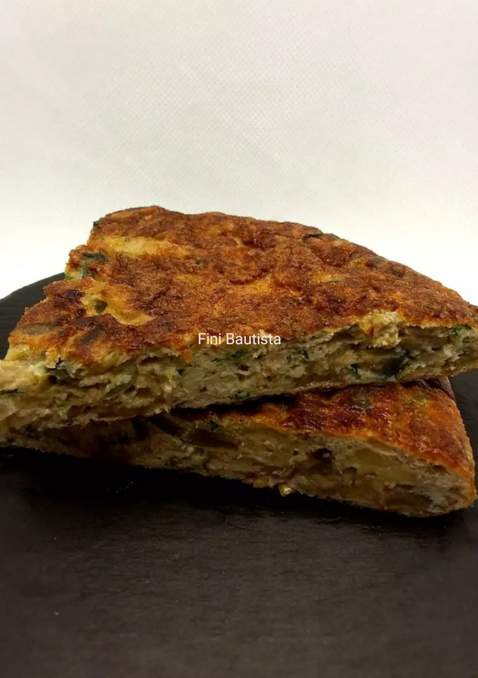 Una foto de Tortilla de berenjena y cebolla