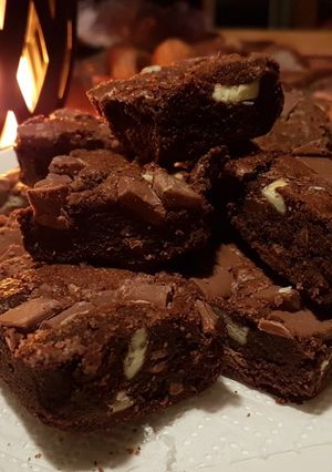 Una foto de Brownie con Nueces