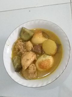 Foto resep Kare Ayam, telur, kentang, terong