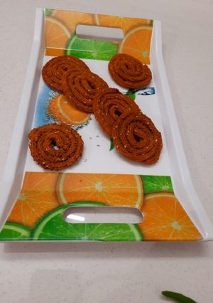 A picture of Wheat flour chakli 😋🥰.