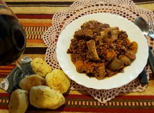 Una foto de Guiso de lentejas criollo "a la antigua"