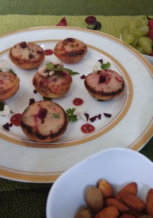 A picture of Beetroot and Mushroom Aape.