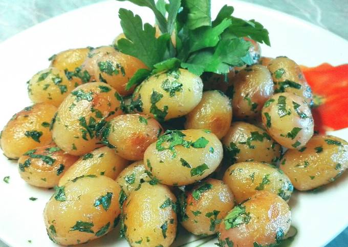 Petrezselymes újkrumpli 🍴 recept foto