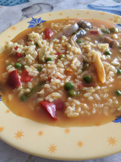 Una foto de Arroz caldoso con verduras